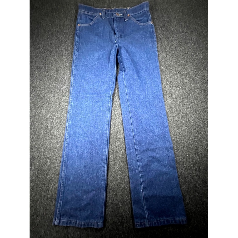 Wrangler 936 Cowboy Cut Slim Fit Jeans Mens 31x32 Blue Denim Cotton Straight Leg